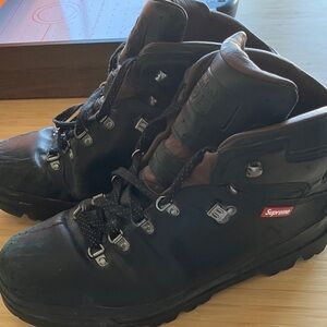 Supreme Black and Brown Hiking Boots